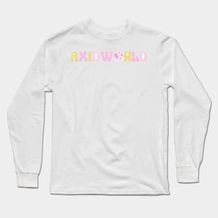 Pink and Yellow AXIDWORLD Long Sleeve T-Shirt